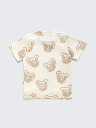 Bear Print Baby T-Shirt and Shorts Set