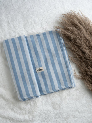 COTTON MUSLIN SWADLE WRAP - STRIPES - Kidulan