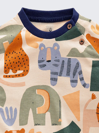 Jungle Friends Print Unisex Sweatshirt