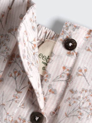 Eebabee Floral Frill Romper - Soft Pink - Kidulan
