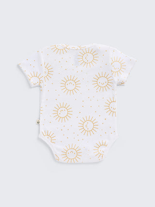 Sunny Smiles Print Bodysuit & Shorts Summer Set for Baby - Kidulan