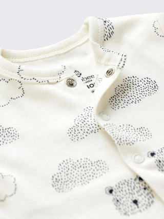 Baby Bear Print Cotton Romper
