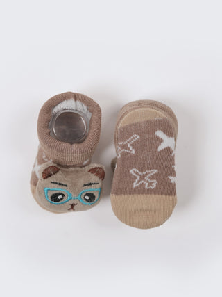 Baby Plush Rattle Socks Cute Bear & Mouse Design - Kidulan
