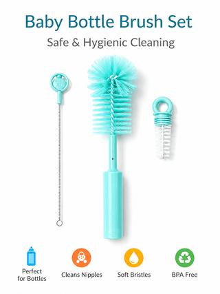 Baby Bottle Cleaning Brush Set - Kidulan