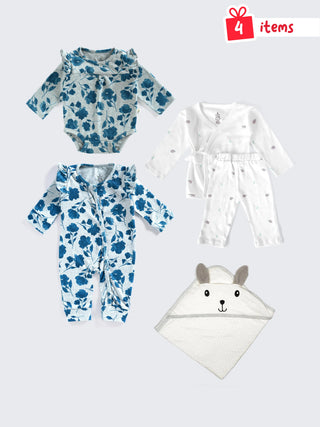 Little Blooms Floral Newborn Girls Gift Box – 4 Items - Kidulan