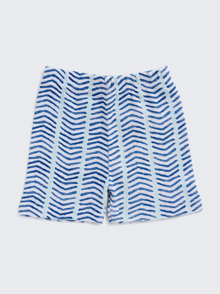 Ocean Waves Print Bodysuit & Shorts Summer Set for Baby - Kidulan