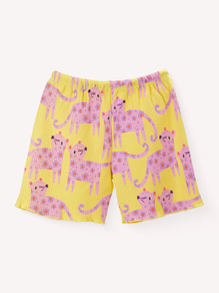Playful Pink Cat Summer co-ord sets for girls - Kidulan