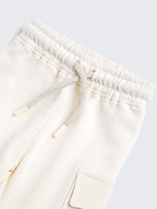 Eebabee Solid Cargo Jogger Pants - Cream White - Kidulan