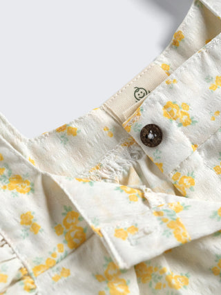 Yellow Bloom Ruffle Jumpsuit - Kidulan
