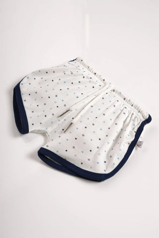 Sleeveless black border with star pattern jabla set for baby - Kidulan