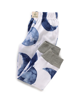 Full sleeve blue moon pattern in white pajama set for baby - Kidulan