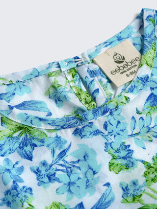 Blue Blossom Frock - Kidulan