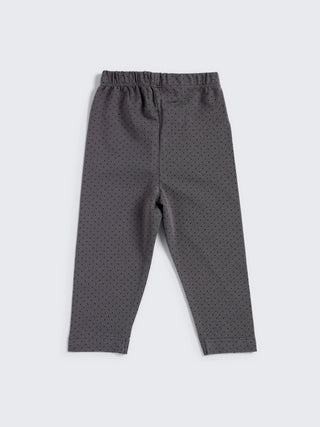 Eebabee Ruffle Top & Polka Dot Legging Set – Charcoal - Kidulan