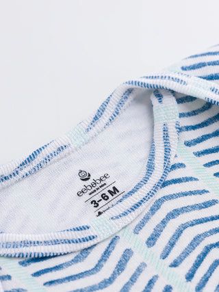 Ocean Waves Print Bodysuit & Shorts Summer Set for Baby - Kidulan