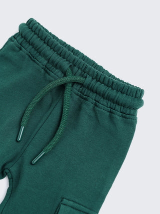 Eebabee Boys Dark Green Solid Jogger Pants - Kidulan