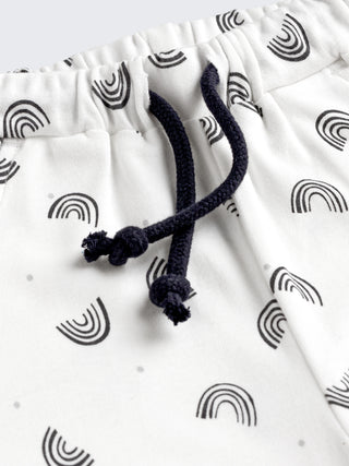 Newborn Unisex Monochrome Rainbow Print Co-Ord Set