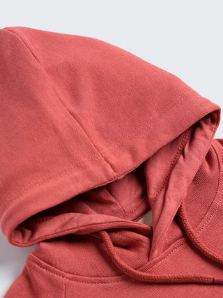 eebabee Solid Comfort Hooded Tracksuit – Rust Edition - Kidulan