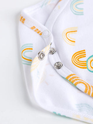 Sunny Rainbow Print Bodysuit & Shorts Summer Set for Baby - Kidulan
