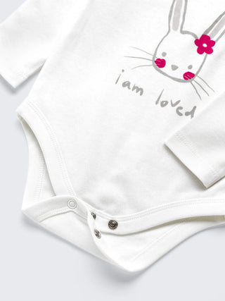 Newborn 'I am Loved' 3-Piece Bodysuit Set for Baby Girl