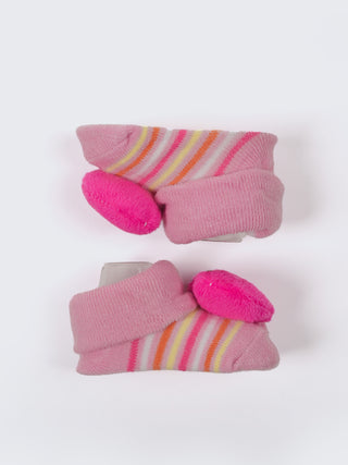Baby Plush Rattle Socks Strawberry & Cat Design - Kidulan