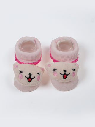 Baby Plush Rattle Socks Teddy Bear Design - Kidulan