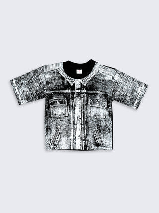 All - Over Denim Print T-Shirt - Kidulan