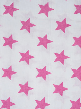 Twill Star Baby Cradle Cloth - Pink With White - Kidulan