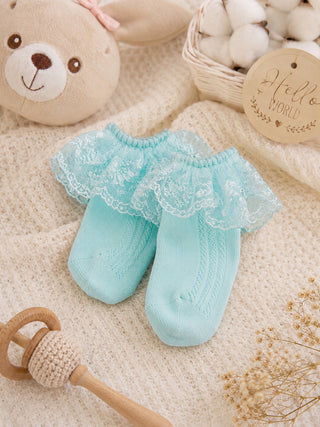 Baby Girls Lace Frill Ankle Socks - Pack of 3 - Kidulan
