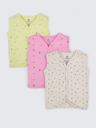 Baby Sleeveless Vest 3-Piece Combo - Kidulan