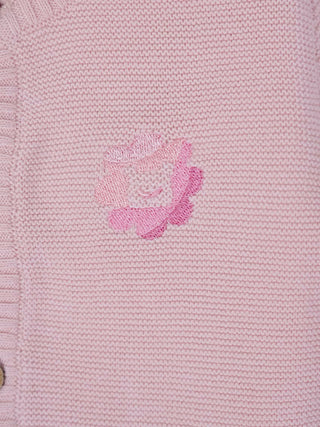 Baby Organic Cotton Knit Cardigan – Pink - Kidulan