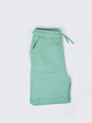 Kids Cotton Terry Shorts – Mint Green - Kidulan