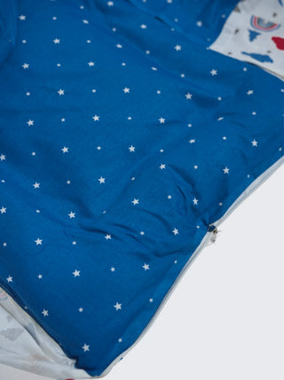 Queen Removable Bed Cradle/Thottil/Jhula Combo - Cloud & Rainbow Print - Kidulan