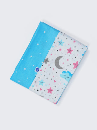 Twill Mix & Match Thottil/Jhula/Cradle Cloth with Net - Moon & Star - Kidulan