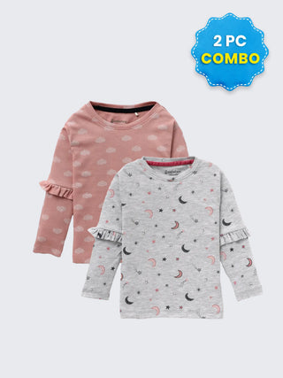 2 Pc Top Combo For Girls - 18-24 Months