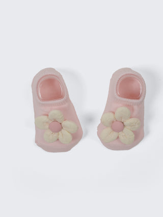 Baby Turban Cap & Booties Set - Peach - Kidulan