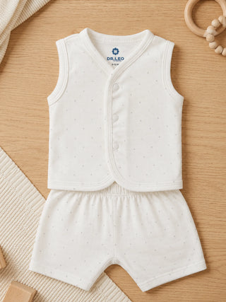 Baby Sleeveless Jabla & Shorts Set - Printed - Kidulan