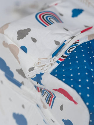 Baby Mother Bag - Blue & White - Kidulan