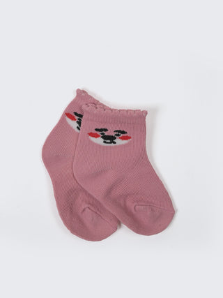 Ankle Socks Bear & Smiley Design -2 Pair Pack - Kidulan