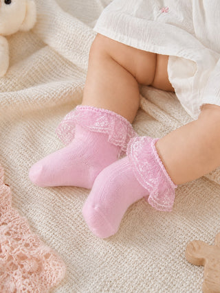Baby Girls Lace Frill Socks - Pack of 3 - Kidulan