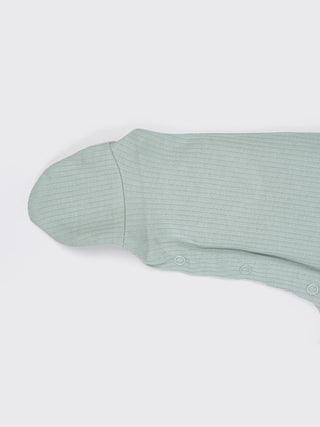 Unisex Baby Solid Sleepsuit Green - Kidulan