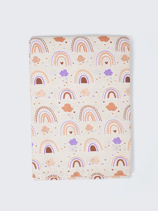 Rainbow & Cloud Print Baby Cradle Cloth - Thottil/Jhula - Kidulan