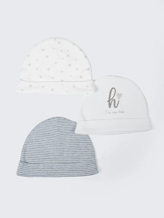 Baby Soft Breathable Cotton Cap 3 Pack - Kidulan