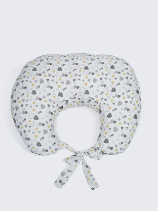 Baby Feeding Pillow - Grey & White - Kidulan