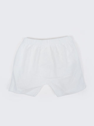 Baby Sleeveless Vest & Shorts Set - White - Kidulan
