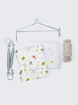 Brenza 5-in-1 Baby Cradle Combo Set - Airplane Print - Kidulan