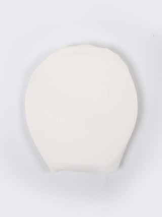 Baby Girls Turban Headwrap – White & Beige - Kidulan