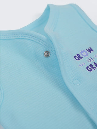 Baby Sleeveless Jabla & Shorts Set - Blue - Kidulan