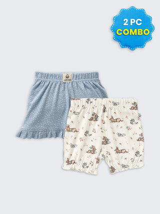 2 Pc Unisex Combo Shorts 6–9 Months
