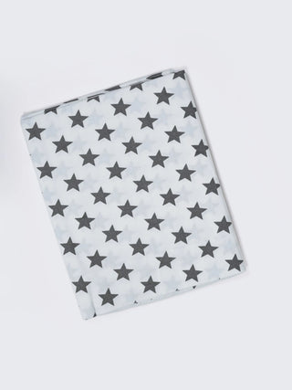 Twill Star Baby Cradle Cloth - Black With White - Kidulan