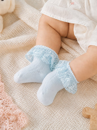 Baby Girls Lace Frill Socks - Pack of 3 - Kidulan
